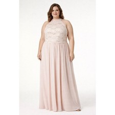 DB Studios Pink Formal Dress Sequin Size 18 David's Bridal Long