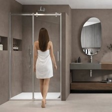 Gemma Bma918 Crystal Sliding Shower Door 8mm