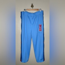 Vintage Harlem 125th St Track Pants XL Blue Red Star Stripes Y2K Hip Hop