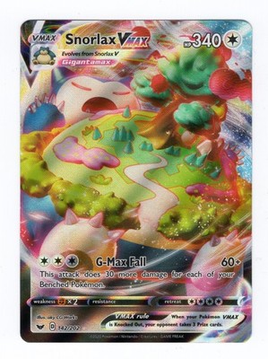 Snorlax VMAX 142/202 - Sword & Shield Ultra Rare Full Art Holo - Pokemon Card NM