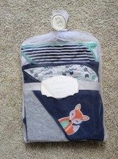 3 Pk Baby Boy Hooded Towels LaMour Baby Kiss Baby Fox Soft Absorbent New Sack