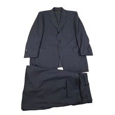Hickey-freeman Oakbrook Mens Suit Two-piece Set Wool Nailhead Blue 46r 40x30 Hickey-freeman Oakbrook Mens Suit Two-piece Set Wool Nailhead Blue 46r 40x30