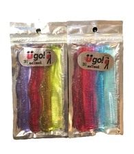 (2 PACK) SCUNCI U GO! ASSORTED COLOR COMBS 6 PIECES (As Pictured)