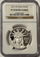 2011 W 1 Oz $100 Proof Platinum American Eagle Statue of Liberty NGC PF70 UCAM 2699.00 per troy oz