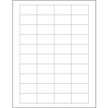 1 3/4 x 1" White Rectangle Laser Labels-40 Labels per Sheet-4000 per Case