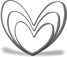 Stainless Steel Heart Cookie Cutter Set - 3 Pieces, 5", 4", 3" Sizes