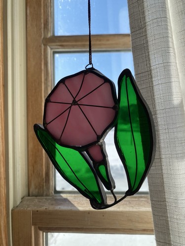 Stained Glass Flower Suncatcher Ornament Home Decor - Picture 1 of 3