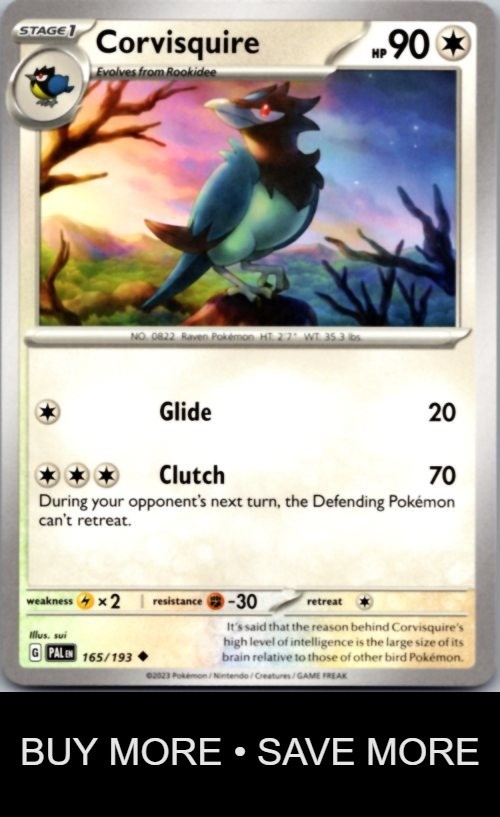 Corvisquire 165/193 Paldea Evolved sui