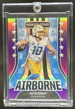 2023 Panini Rookies & Stars Justin Herbert Airborne Purple #/35 Chargers