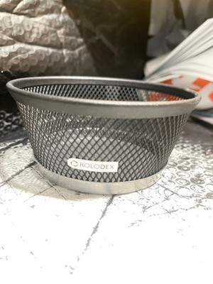 Rolodex 82151 Jumbo Nestable Paper Clip Dish Wire Mesh 4 1/2''L x 2''H(K9)