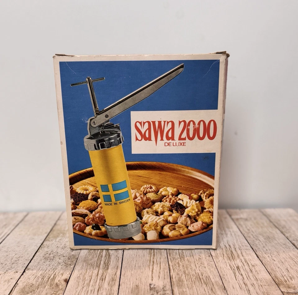 SAWA 2000 Vintage COOKIE PRESS Deluxe Años 60 Galletas de Navidad Hechas en Suecia Foto 2 de 4