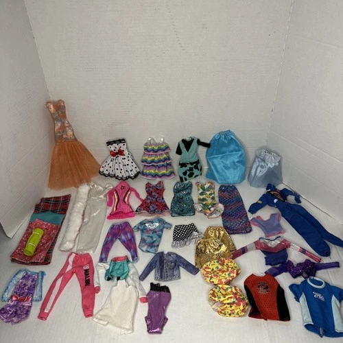 Lot of 36 Vintage pieces Barbie clothes outfits Branded & Unbranded
