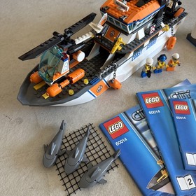 LEGO CITY 60014 Coast Guard Patrol Boat Mostly Complete Instruction Manuals
