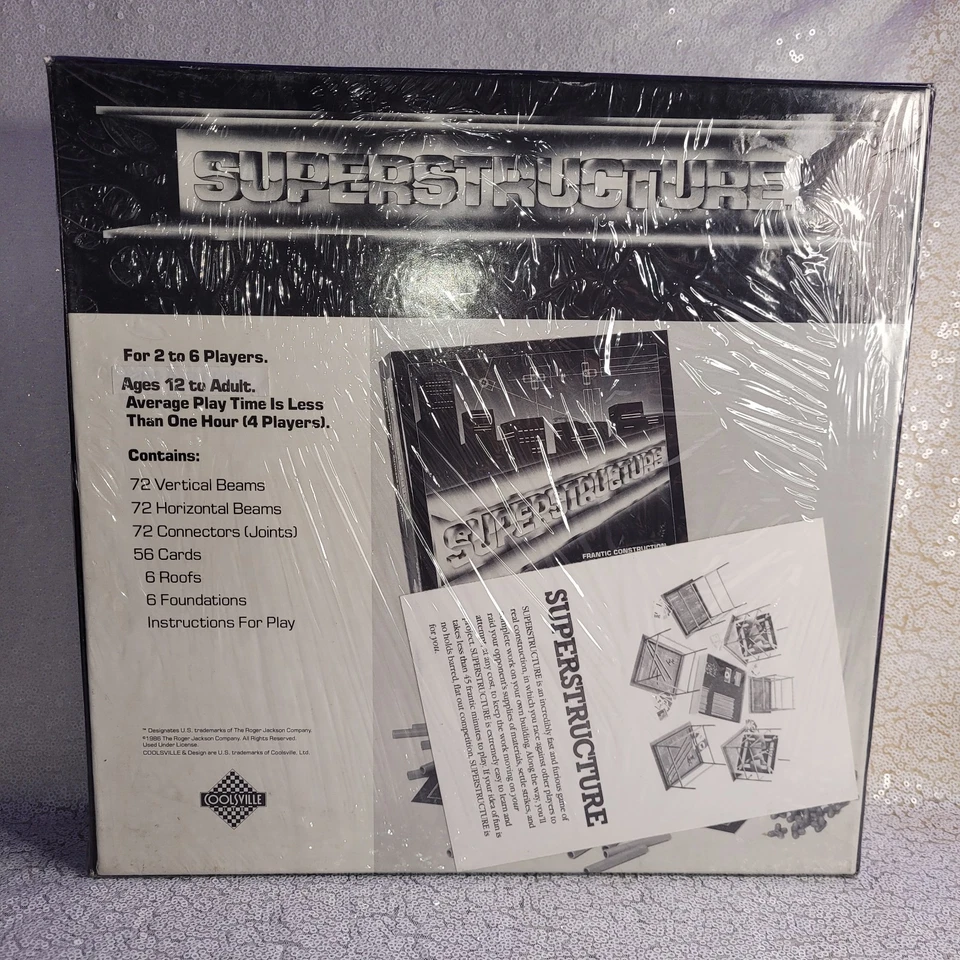 New SUPERSTRUCTURE Construction Board Game Coolsville 1986 3D Building - Sealed - Image 3 of 4