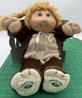 Vintage 1985 Cabbage Patch Kids Girl HM#2 Gold Blonde Hair Blue Eyes Bear Outfit