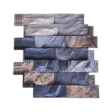5pcs wallpaper stickers 27x27cm stone, black gold brown for backsplash