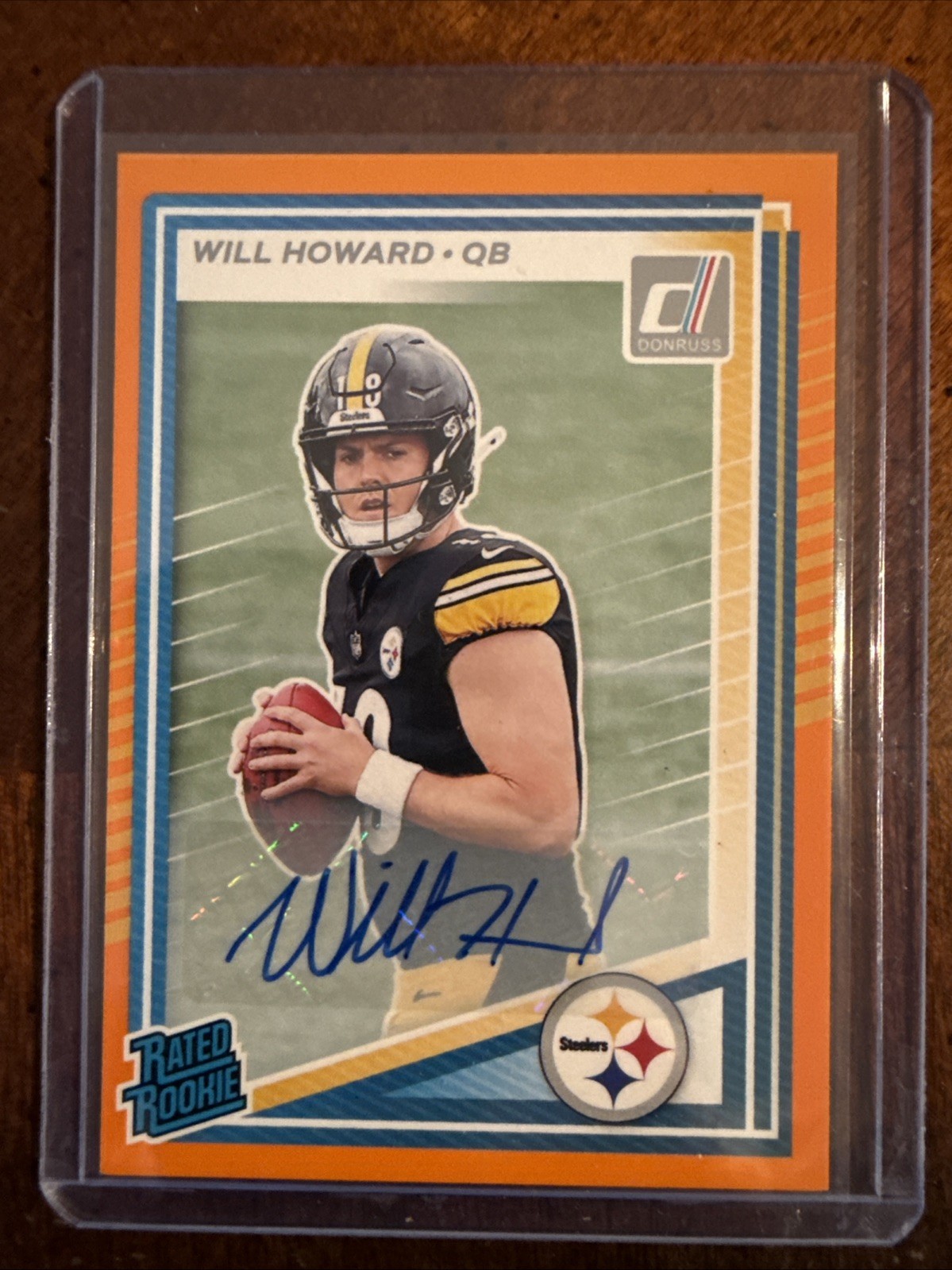 2025 Panini Donruss - Rated Rookie Will Howard #309 Orange Autographs (AU, RC)