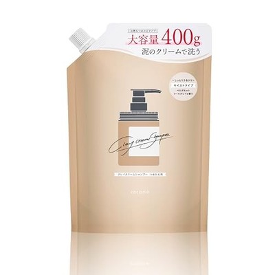 Cocone Clay Cream Shampoo Ultimately Shiny Hair Earl Grey Bergamot 400g Refill
