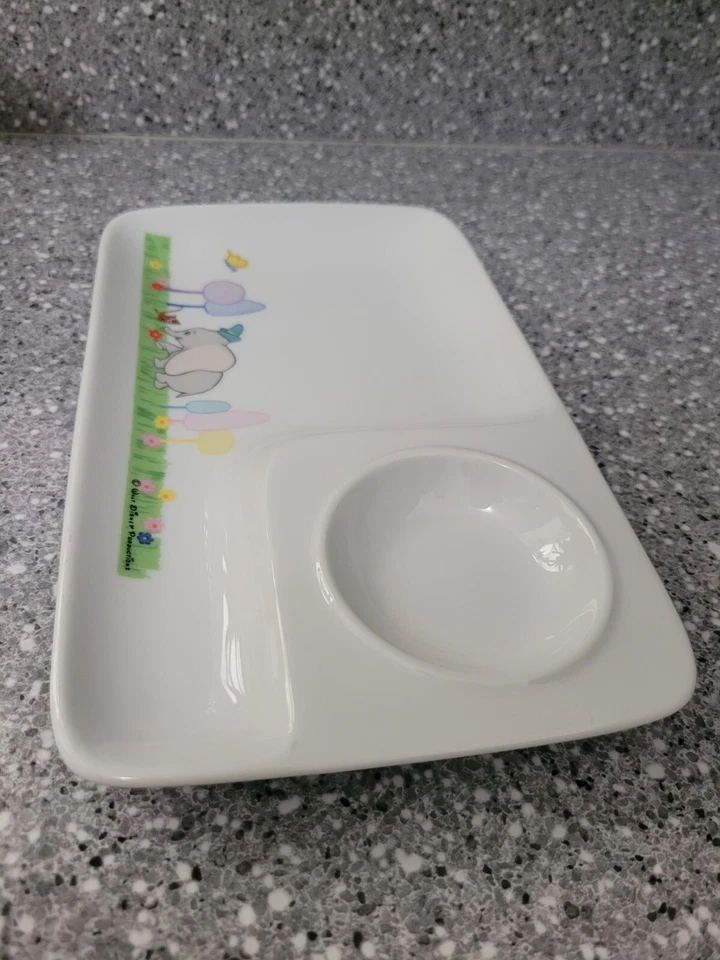 Bandeja de bocadillos vintage Walt Disney Dumbo para niños plato cerámica porcelana Japón Foto 3 de 4