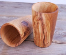 Trinkbecher Weinbecher Holzbecher  Wein Becher Weinkelch Kelch Holz Olivenholz