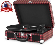 Cl sico Tocadiscos Rocola Consola Bluetooth portable Estuche con Bluetooth Nuevo