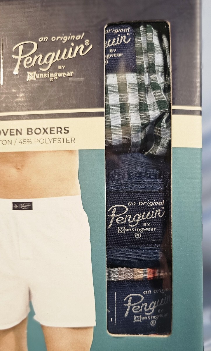 Munsingwear - O.K Penguin by Munsingwear Blue Checked Wool Blend Flat Front