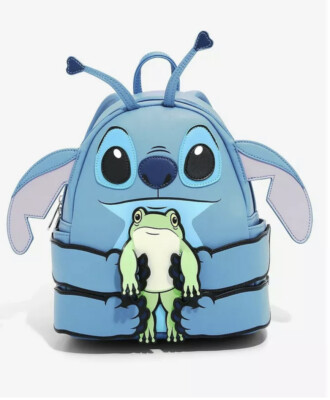 Loungefly Disney Lilo Stitch Frog Figural Mini Backpack