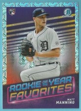 2022 Bowman Chrome Matt Manning Rookie of the Year Favorites Mega Mojo Refractor