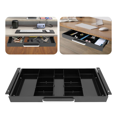 21.5'' Black Under Desk Mounted Sliding Pull-out Drawer For Standing Desks