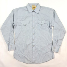 Vintage Ely Cattleman Western Pearl Snap Size L Cowboy Button Up Shirt