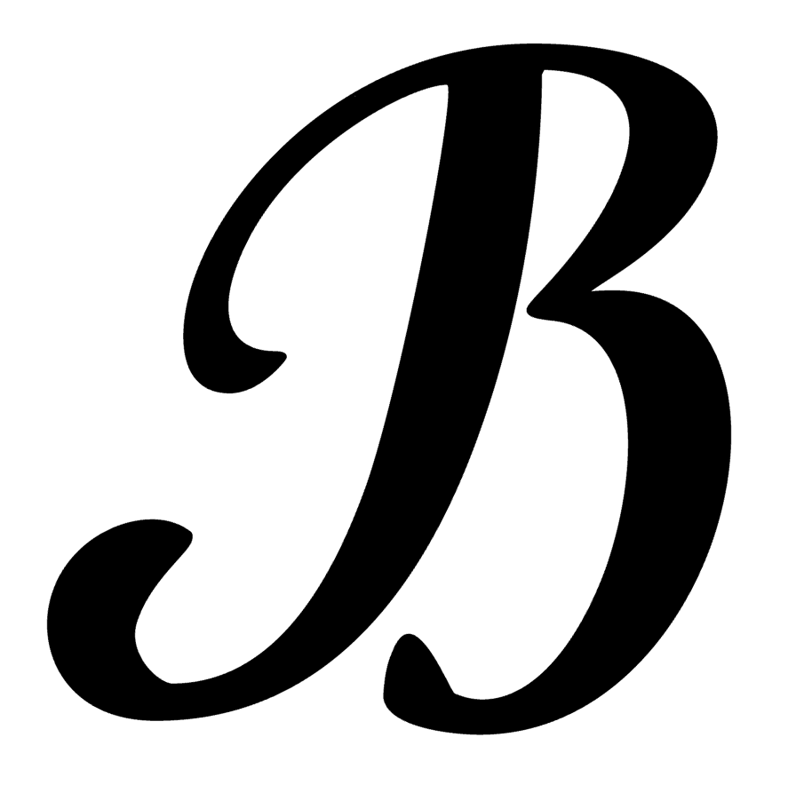 B Monogram Initial Letter Morning Font Vinyl Decal Sticker For Home Cup a1623