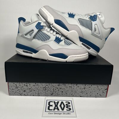 シューズ(男性用) AIR JORDAN4 military blue 27.5 Nike Air Jordan 4 Retro Military Blue FV5029-141 Mens New | eBay