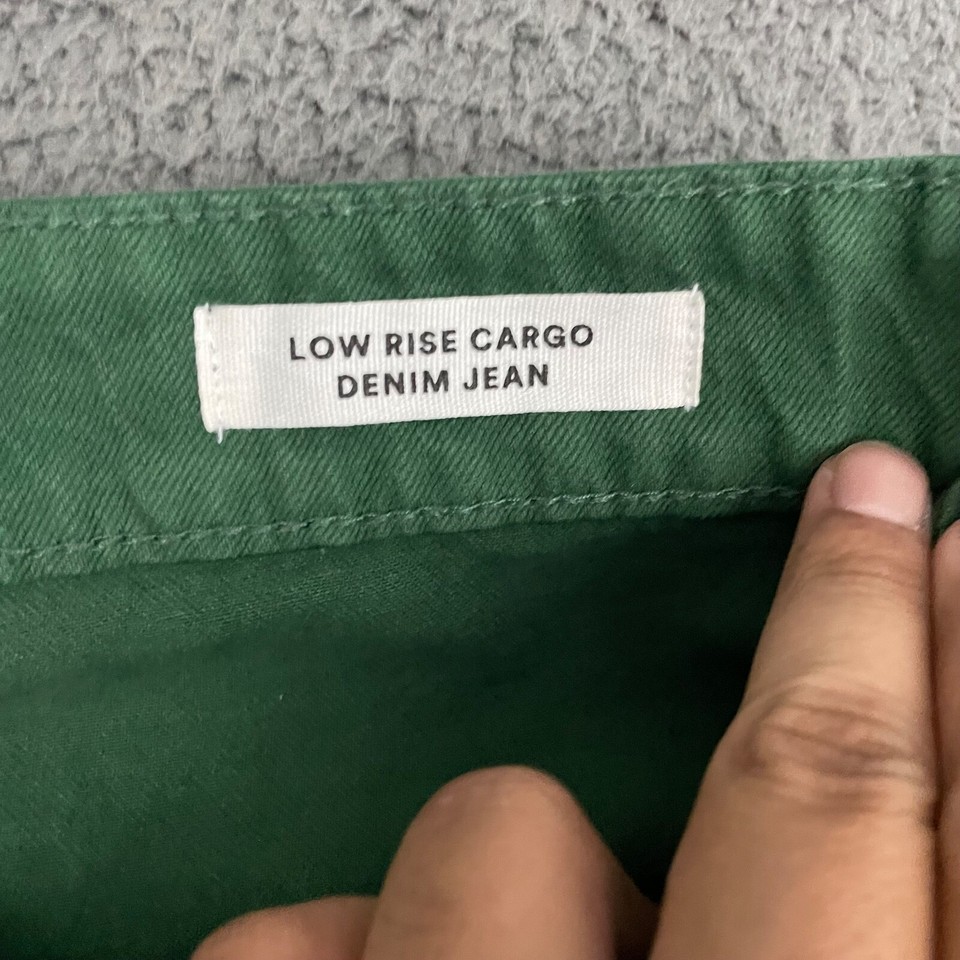 Cotton On Cargo Pants Womens Size 8 Green Low Rise Baggy Festival