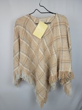Qvc Ireland Boyne Valley Weavers Wool Alpaca Fringe Plaid Poncho Os