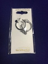 NEW DISNEY ARRIBAS MICKEY MOUSE ICON HOOP EARRINGS WITH SWAROVSKI CRYSTAL