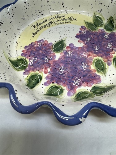 Julie Ueland Enesco Pie Plate Scripture PSALMS 107:37 - Picture 12 of 12
