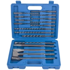 17 PCS Drill Bits Chisel for SDS PLUS Rotary Hammer BIt Tool Kit for Makita