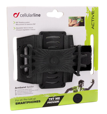 Cellularline Handy Sport Armband Spider drehbar flexibel leicht Sportband 340