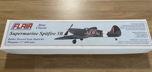 Flair Mini Classic Supermarine Spitfire 5B LAZER Cut 27” wingspan BALSA KIT