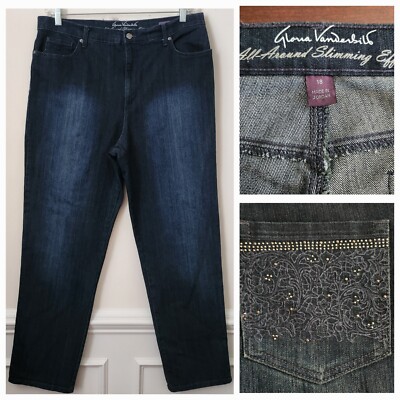 Gloria Vanderbilt All Around Slimming Effect Amanda Jean/Pants 18  Cotton/Spandex | eBay