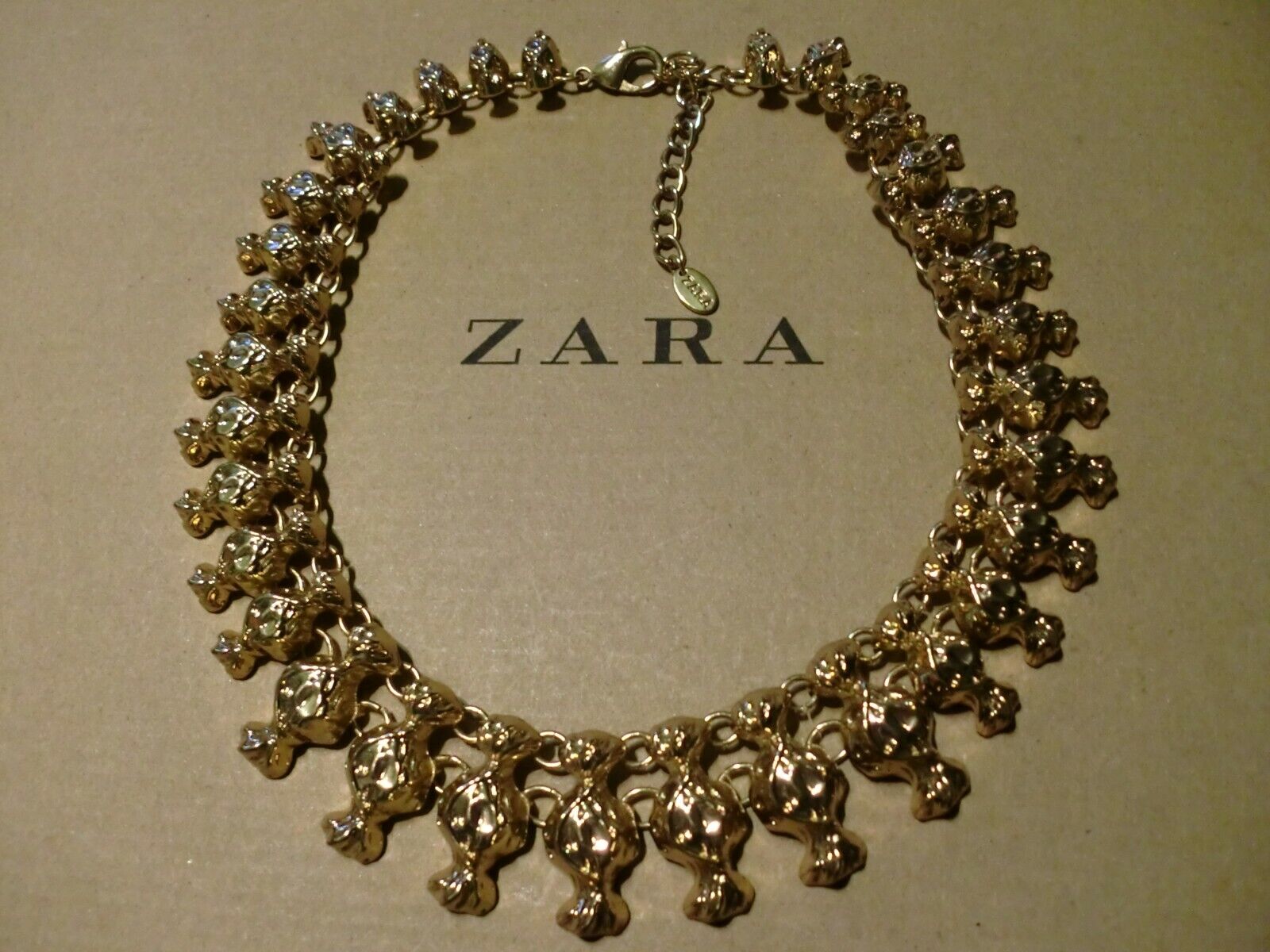 Zara mega statement Kette necklace boho top Blogger gold Collier edel selten