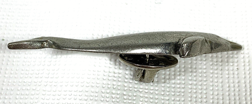 Pin de delfín nariz de botella de peltre de colección cola, 1 7/8" de largo, ¿raro? - Imagen 3 de 6