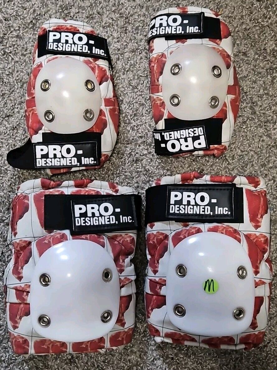Pro Design Skateboard knee and Elbow Pads Customs Steak Pro Design Skateboard knee and Elbow Pads Customs Steak