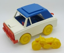 Vintage Hasbro Romper Room Weeble Wobbles Travel Car  Motorcycle - No Luggage