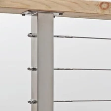 OPEN BOX|2 Pack Stainless Steel 42" Cable Railing Posts(Post: 40.5"x2"×2")