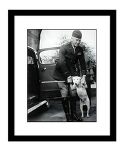 George S. Patton 8x10 photo print with his dog Willie general WWII