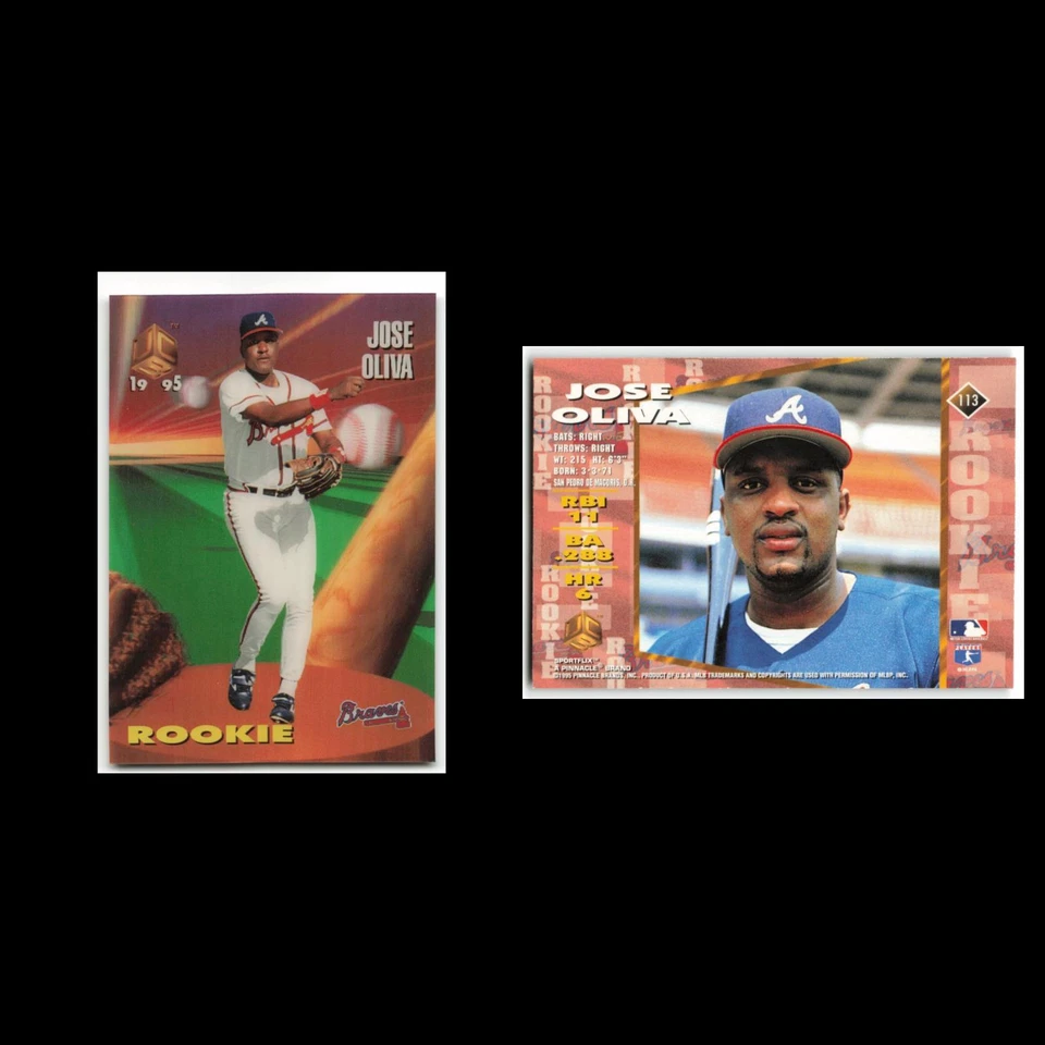 Jose Oliva Rookie #113 1995 Sportflix UC3 Atlanta Braves Baseball Card MLB NM - Image 3 of 3