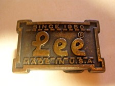 Vintage Since 1950 LEE Made in USA Belt Buckle 2" X 1"