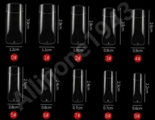 100/500pcs Half Cover French Nail Tips Artificial False Nail Tips -Jargod