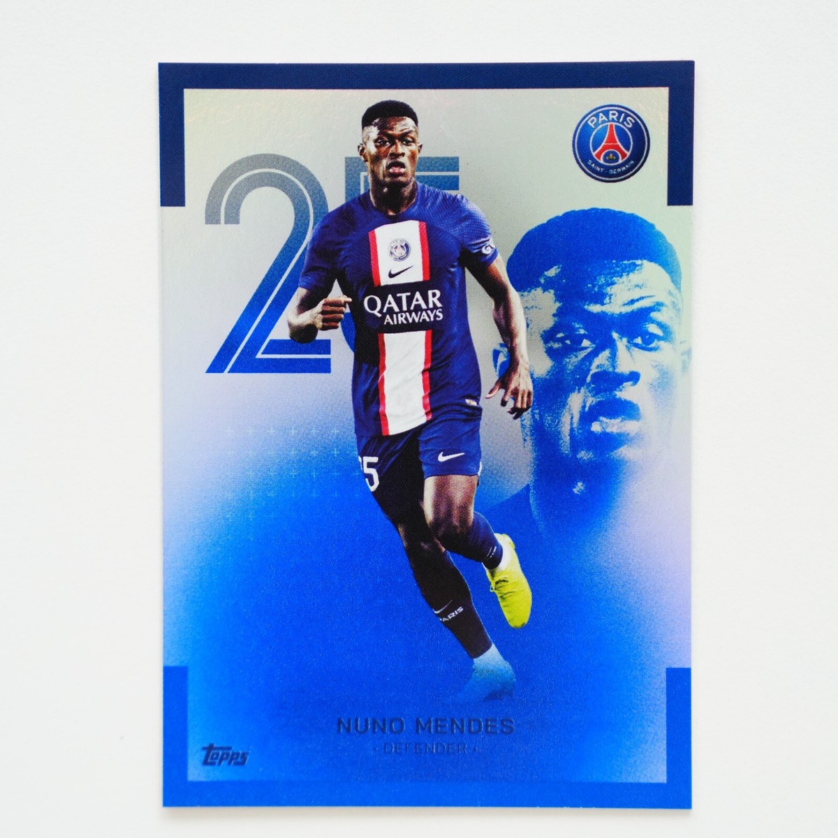 2022-23 Topps Paris Saint-Germain Team Set - Nuno Mendes #4 Blue